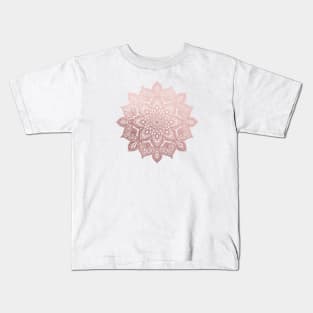 Rose Gold Mandala Kids T-Shirt